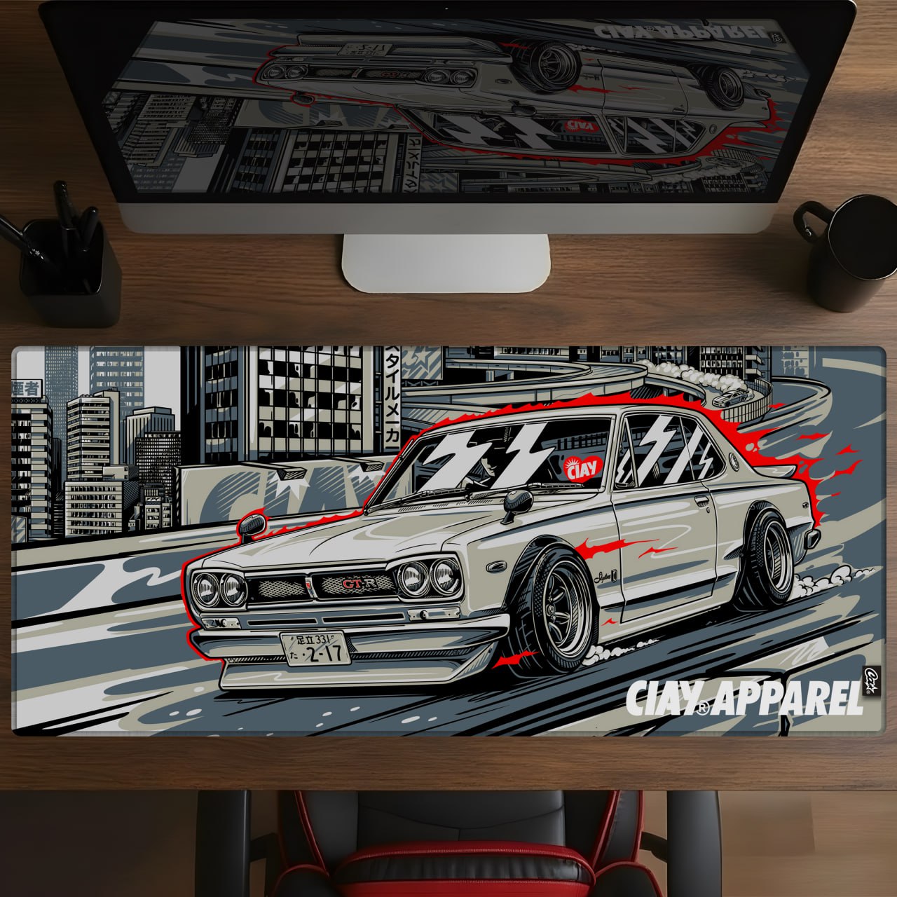 Большой компьютерный коврик Tokyo