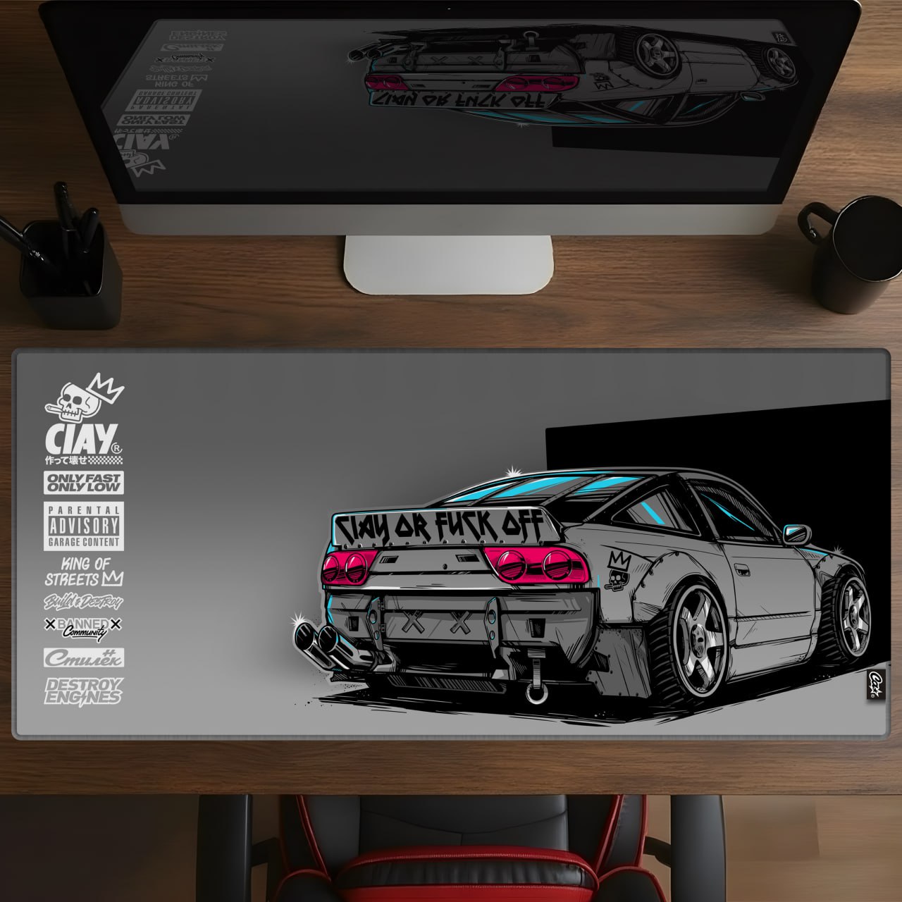 Большой компьютерный коврик 180SX