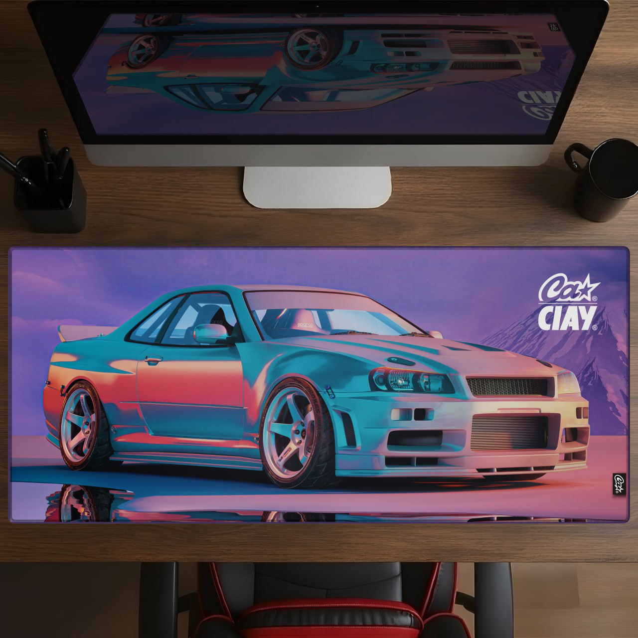 Большой компьютерный коврик Hex R34