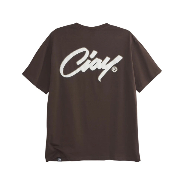Футболка Tag logo oversize brn