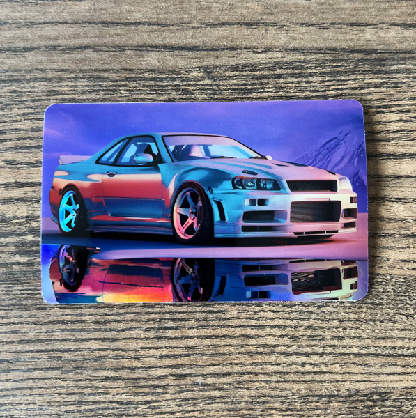 Стикер для банковской карты R34 Hex holo