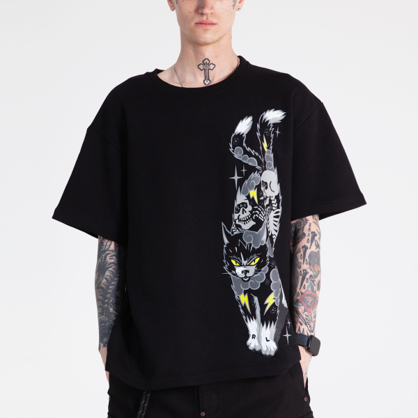 Футболка Pulse nekomata blk oversize
